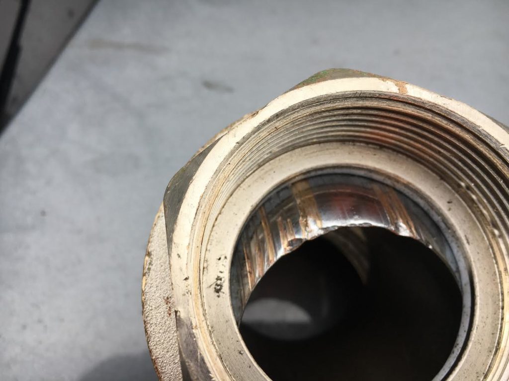 ball valve damage