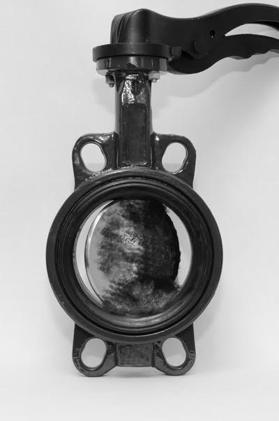 clogged butterfly valve
